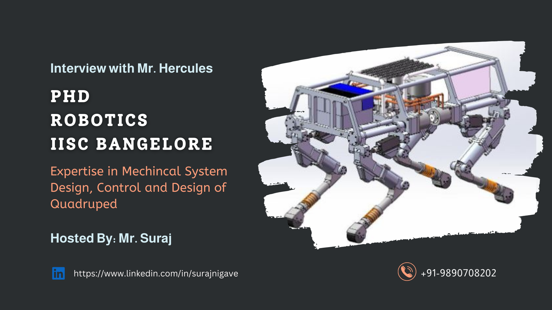 Mastering Robotics: Insights from a Ph.D. Researcher on Control and Design for Quadrupeds, Machine Learning, and Industry Opportunities